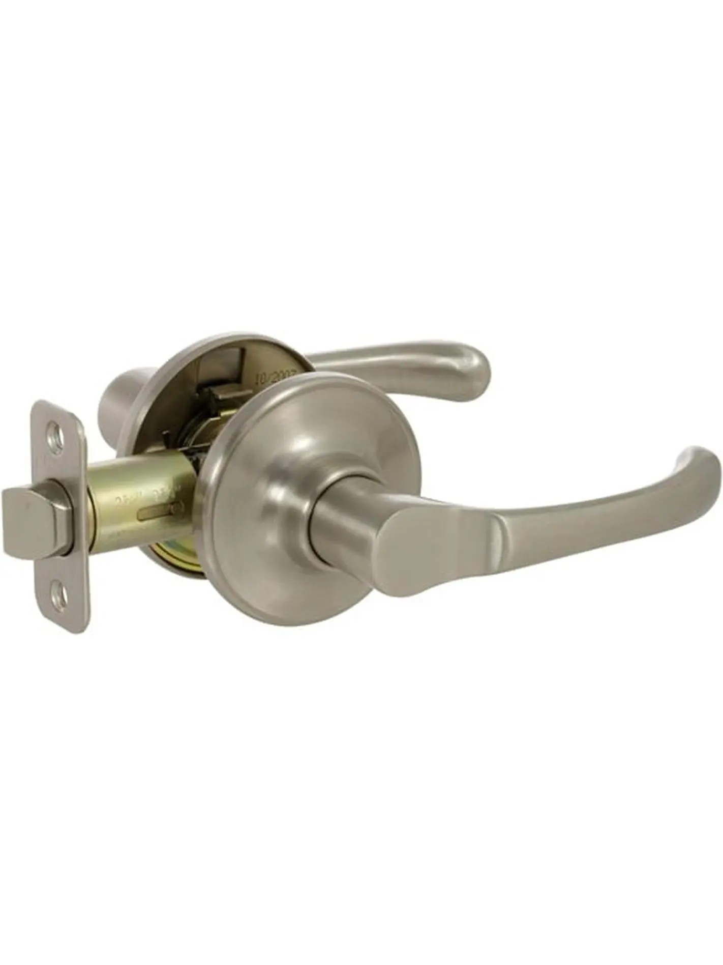 Callan KN5021 Newport Series Grade 3 Indoor Privacy Lever Handleset - Satin Nickel, Reversible Handing, Door Handles for Master Bedrooms, Secure Interior Rooms, Works with Traditional & Functional Decor, Includes Combination Screws
