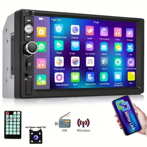 7 Inch Dual Core Car Mp5 Player, Supports Steering Wheel Control, Rear Camera, Bluetooth-compatible Hands-Free, Universal Car Audio System