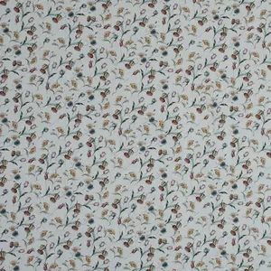 Cotton Voile - White Floral - Peonies at Daybreak Print - Mood Exclusive Botanical Collection