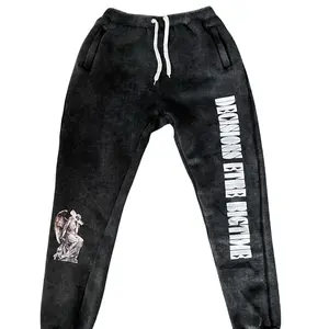 Decisions etre Bigtime acid wash black jogger sweat pants