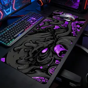 Dark Octopus Tentacles Large-Sized Gaming Mouse Pad, Octopus Desktop Protection Pad, Anti-Slip Rubber Lock Edge High-Definition Printing, Suitable For Computers, Laptops, Offices, Homes, Schools, Great Gift For Family And Friends