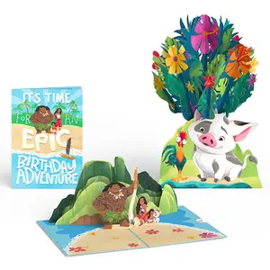 Disney’s Moana 2 Epic Birthday Pop-Up Card & Flower Buds Bouquet Bundle