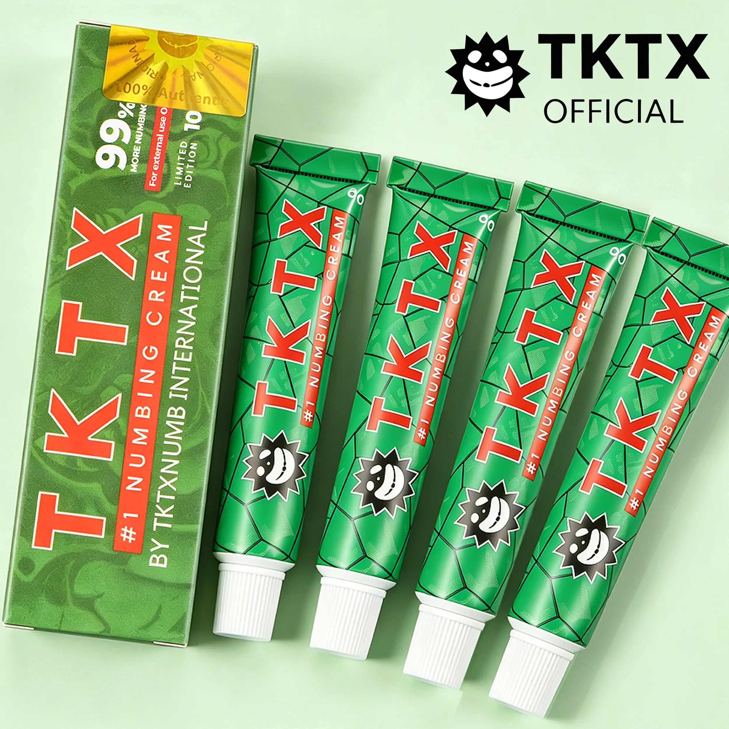 TKTX Tattoo Numbing Cream | Limited Edition 99% Very Strong | Tattoos | Laser Removal | Waxing | Eyebrow Threading | Cosmetic Cream 10g.