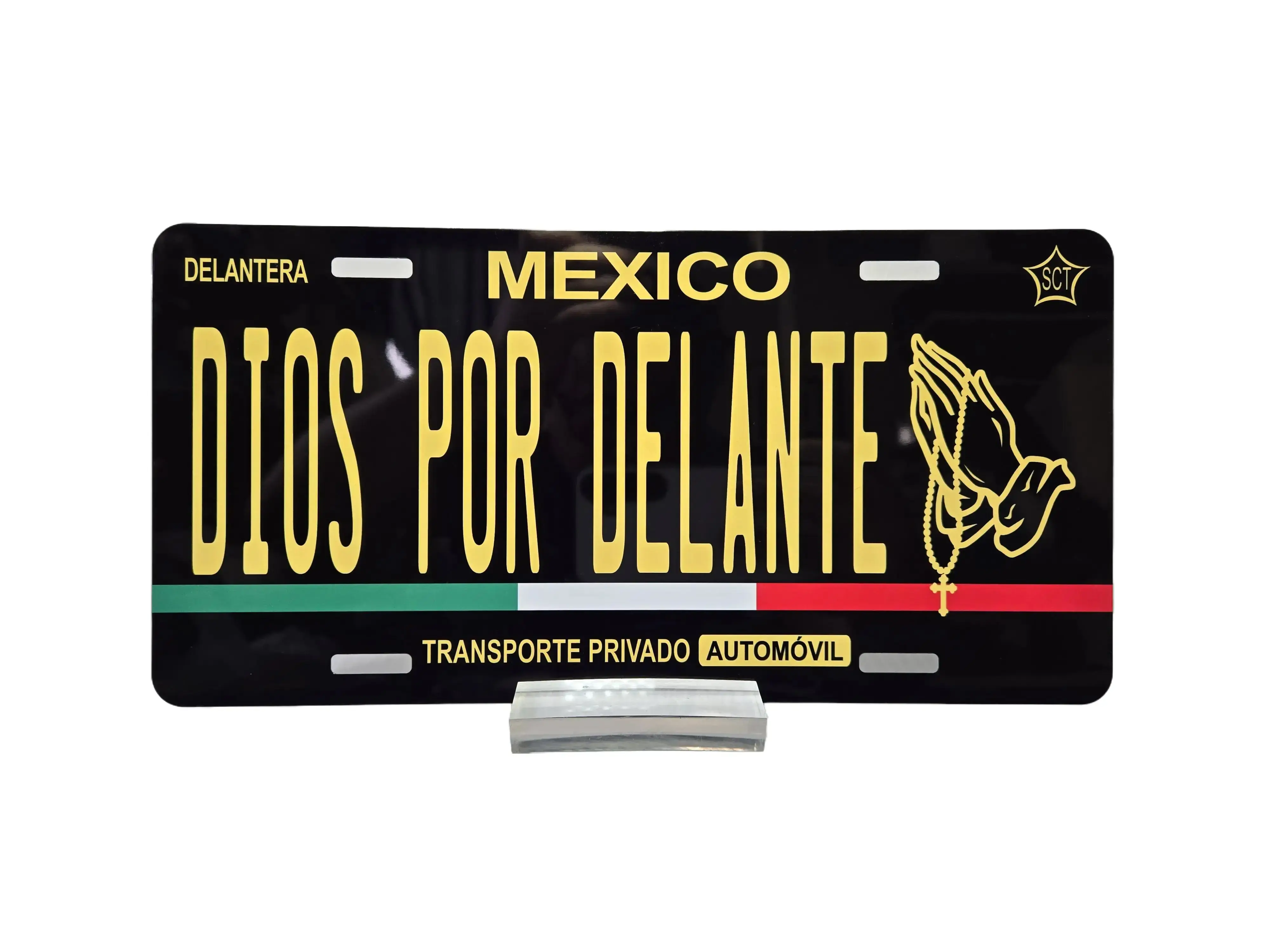 Car Plate Decorative Dios Por Delante, Personalized Novelty Car Plate, Personalized Car License Plate Dios por Delante