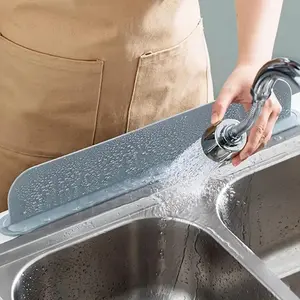 Silicone Sink Splash Guard – Self-Adhering Water Barrier for Kitchen Sinks & Countertops – Keep Dry, Stop Water Splashes and Mess