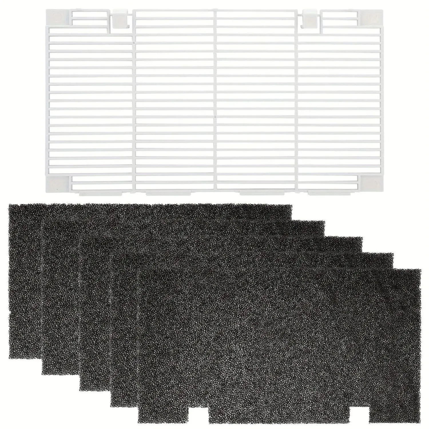 RV Air Conditioner Cover Grill Kit, A/C Ducted Air Grille with 5pcs Replacement Air Filter Pad, for Dometic 3104928.019