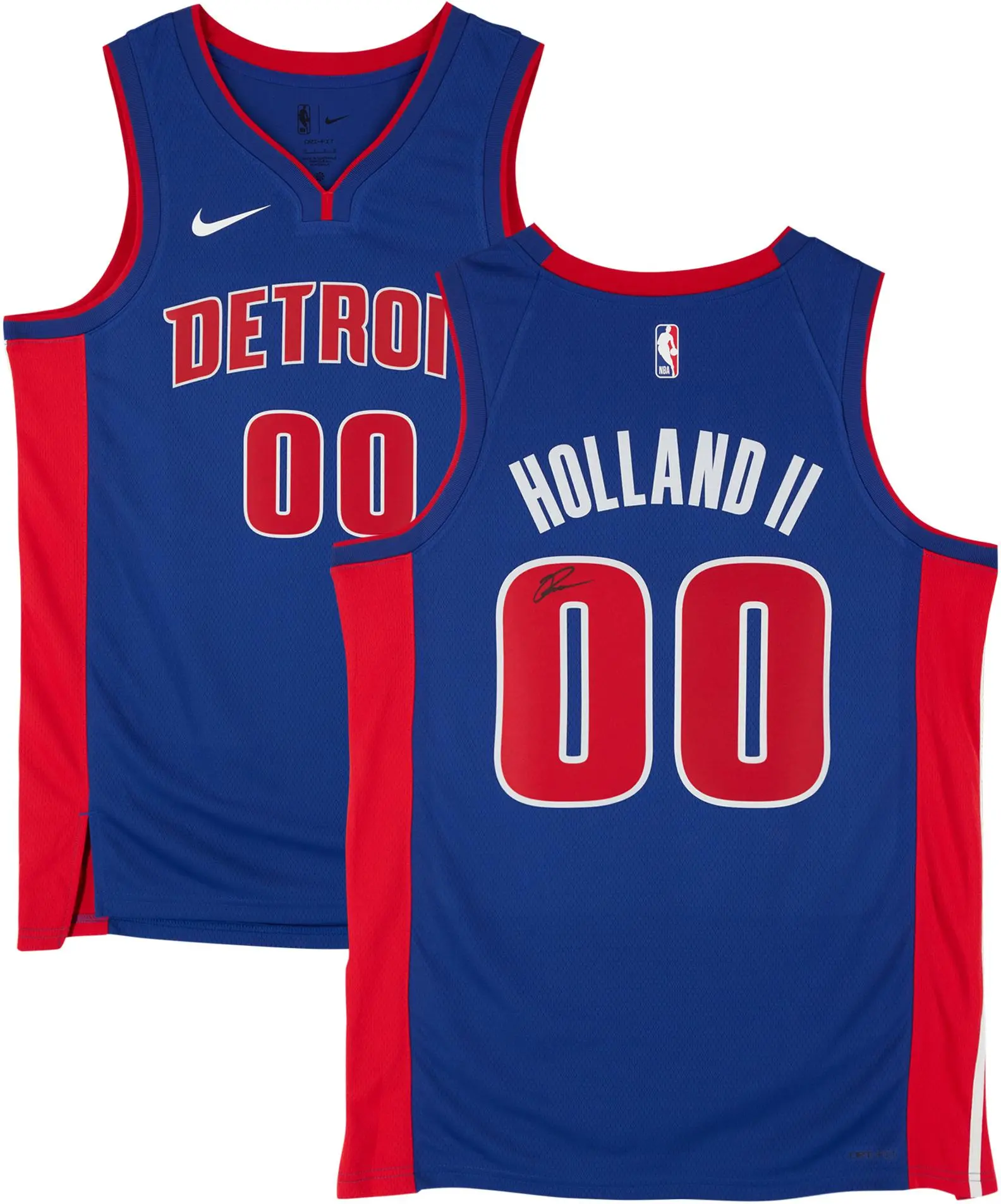 Ron Holland Detroit Pistons Autographed Nike Blue Icon Swingman Jersey - Fanatics Authentic Certified
