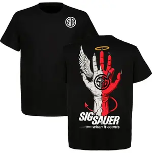 Sig Sauer Guardian or Devil When It Counts 2 Sided T-Shirt, Sig Sauer Shirt, Tactical Gear, Top Cotton Menswear, Gift For Him& Her, Gift For Men& Women