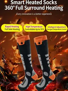 Smart Heated Socks - Winter Warmth 360° Full Surround Heating 4-Speed Temp Control Premium Modal Cotton Waterproof Washable