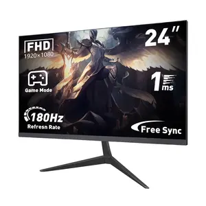 24" 180Hz Gaming Monitor FHD IPS 1ms, Built-in Speakers, Frameless Eye Care, HDMI DP for PC Gaming & Competitive Gaming