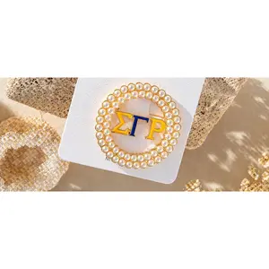 Sigma Gamma Rho Pearl Brooch Pin