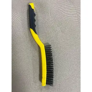 13-3/4 in. Plastic Handled Stainless-Steel Wire Scratch Brush
