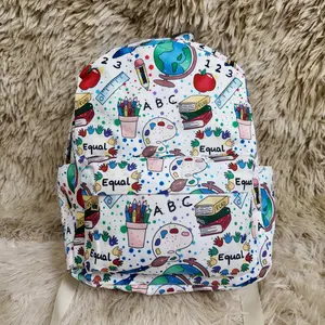 ABC pencil crayon book printed backpack toddler kids bag