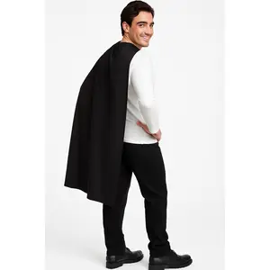 Black Superhero Cape Costume Accessory for All Ages