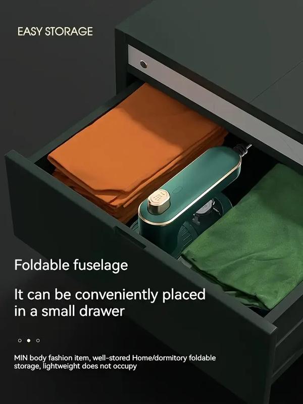 Mini Portable Folding Steam Iron, 180° Rotating New Iron Steamer for Clothes, Fast Heating, Handheld, Quick Wrinkle, Compact Handheld Steam Iron for Travel, College Dorm, Back to School, Apartment, Home Office (40W), Mini Travel Steam Iron