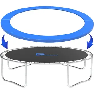 Trampoline Pad 10ft 12ft 14ft 15ft 16ft Trampoline Replacement Safety Pad,  and -Resistant Safety Spring Cover Round Frame Pad, Trampoline Pad Replacement
