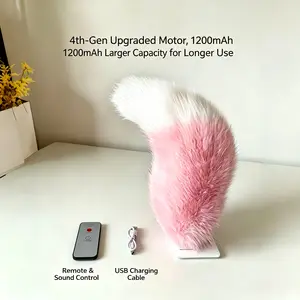 Internet-famous car plush tail, remote-controlled and voice-activated, cosplay fox plush decoration, two-dimensional electric car decoration wholesale