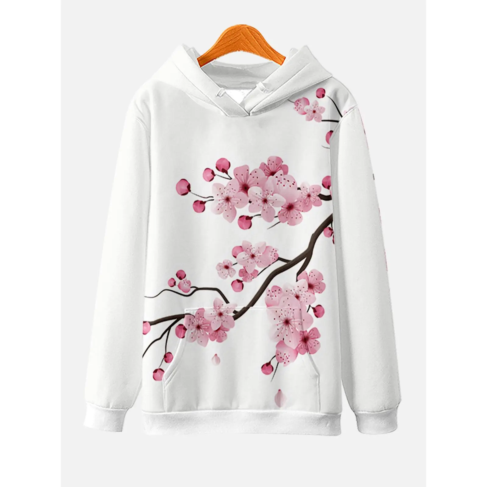 White peach blossom hoodie
