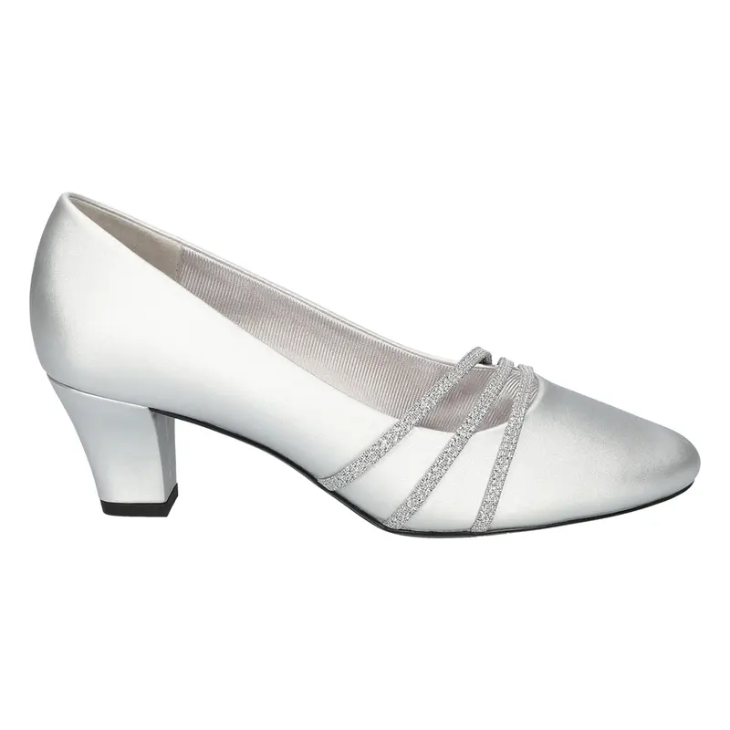 knee length dresses for ladies Silver Metallic Leather Pump EU 43/US 10.5 / Medium (B) main image 0