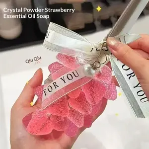 Handmade Crystal Strawberry Soap Birthday Gift Bathroom Decoration Soap String Creative Fun Personalized Souvenir