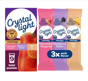 Crystal Light Mixology Variety Pack Powdered Drink Mix, 9 single serve packets per Box