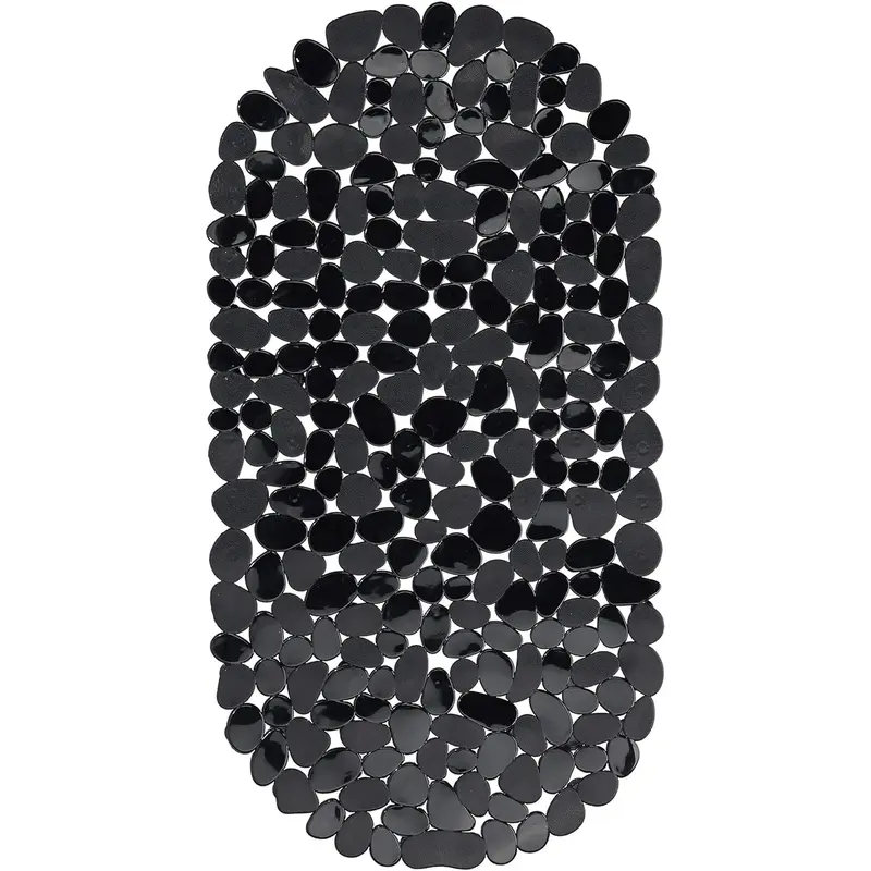 1pc Pebble Shaped Bath Mat - Non-slip Bathtub Mat with Suction Cups and Drain Holes, Bath Mat For Tub Non Slip, Machine Washable, Bathtub Safe Shower Mat