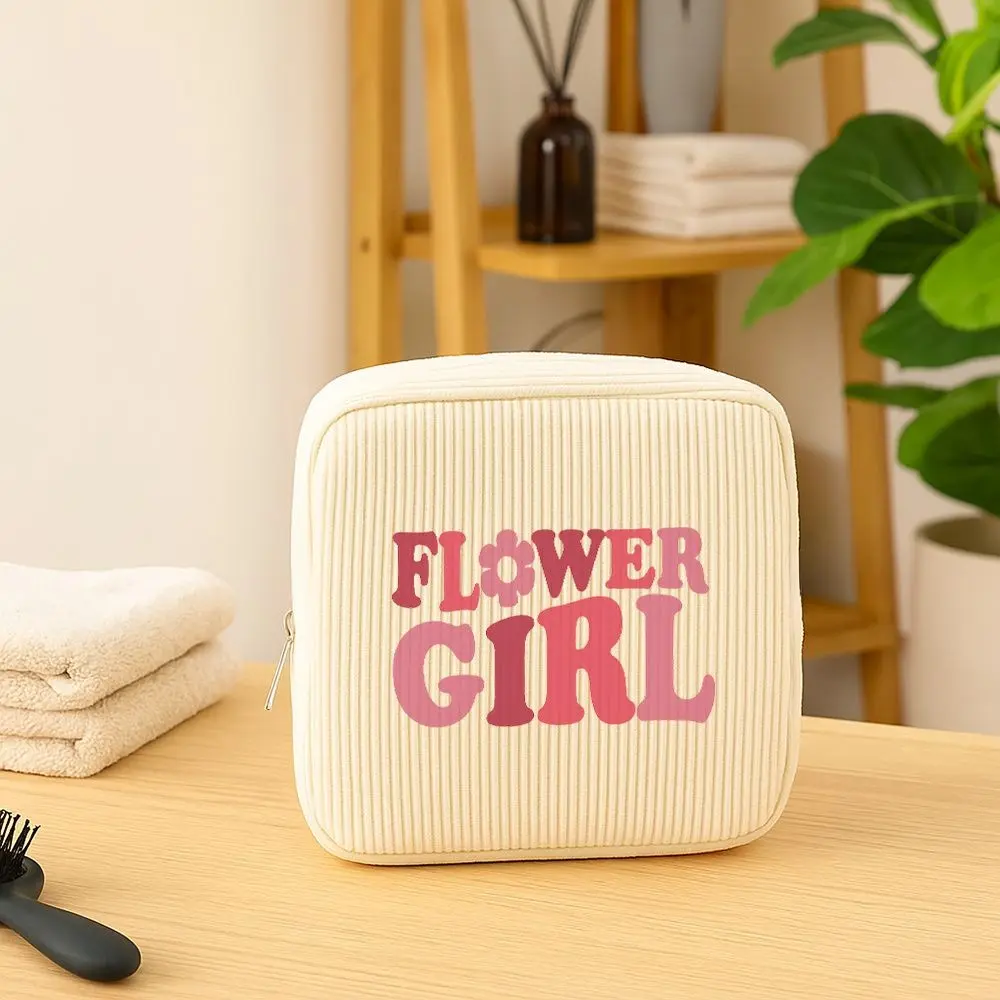 Flower Girl Proposal Gift, Small Toiletry Bag for Women, Bridesmaid Travel Pouch, Travel Cosmetic Bag, Organizer Bag, Makeup Organizer Travel, Beauty Storage Pouch, Best Friend Gifts, Aesthetic Design
