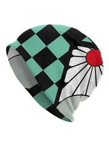 1 Piece Demon Slayer Tanjiro Kamado Bonnet Homme Outdoor Thin Hat Skullies Beanies Caps For Men Women Style Fabric Hats