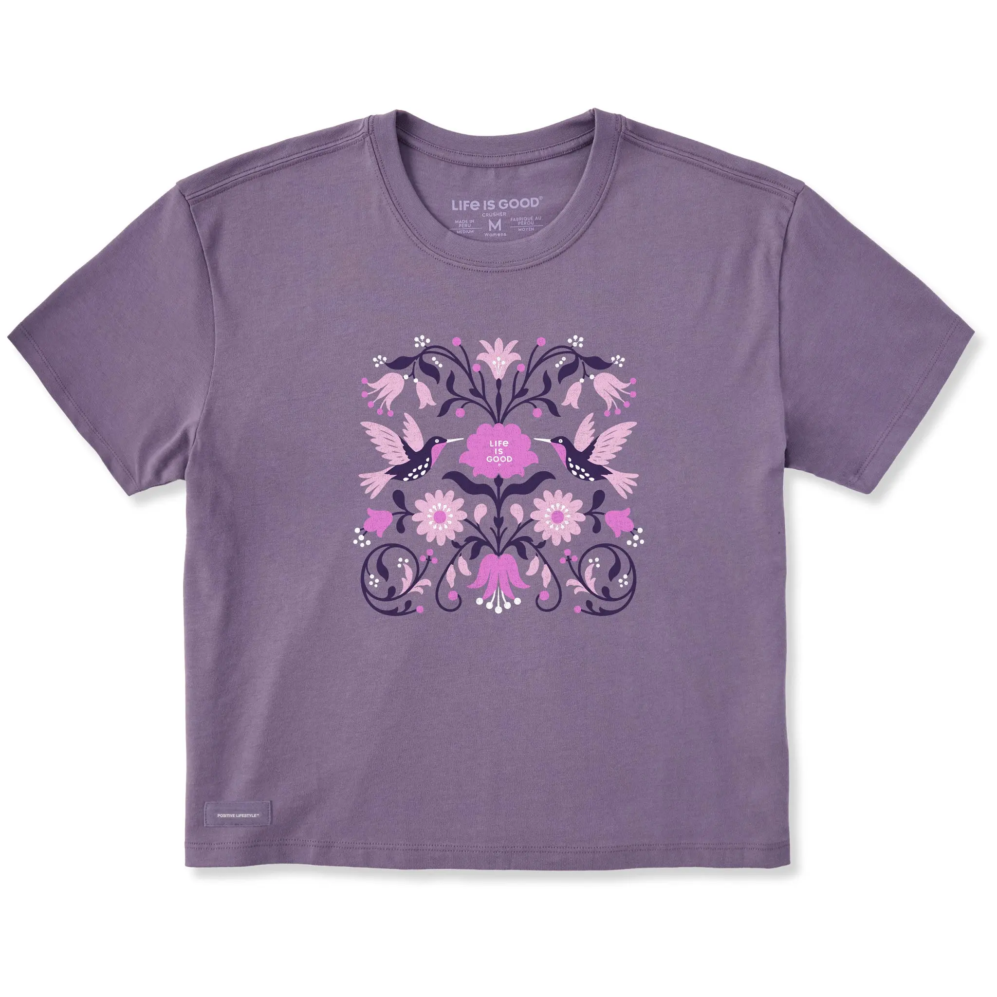 Women's Hummingbird Mirror Short Sleeve Crusher Boxy Tee