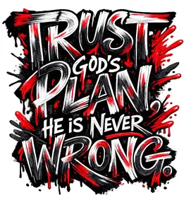TRUST GODS PLAN DTF TRANSFER FOR T-SHIRTS AND HOODIES