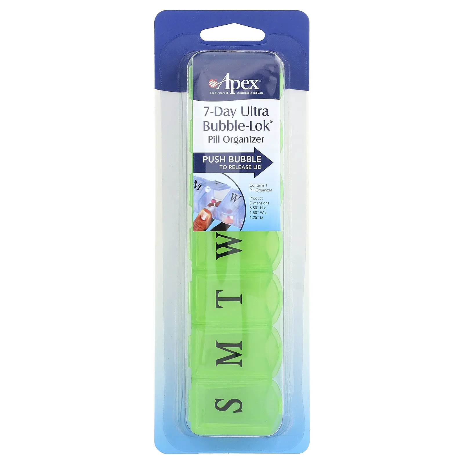 Apex 7-Day Ultra Bubble-Lok® Pill Organizer, 1 Pill Case