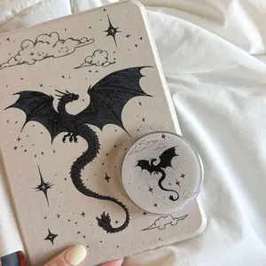 Black Dragon Grip | Kindle Grip | Kindle Holder | Bookish Accessories | Phone Holder | Magnetic Phone Case Grip | Aesthetic Gifts For Reader