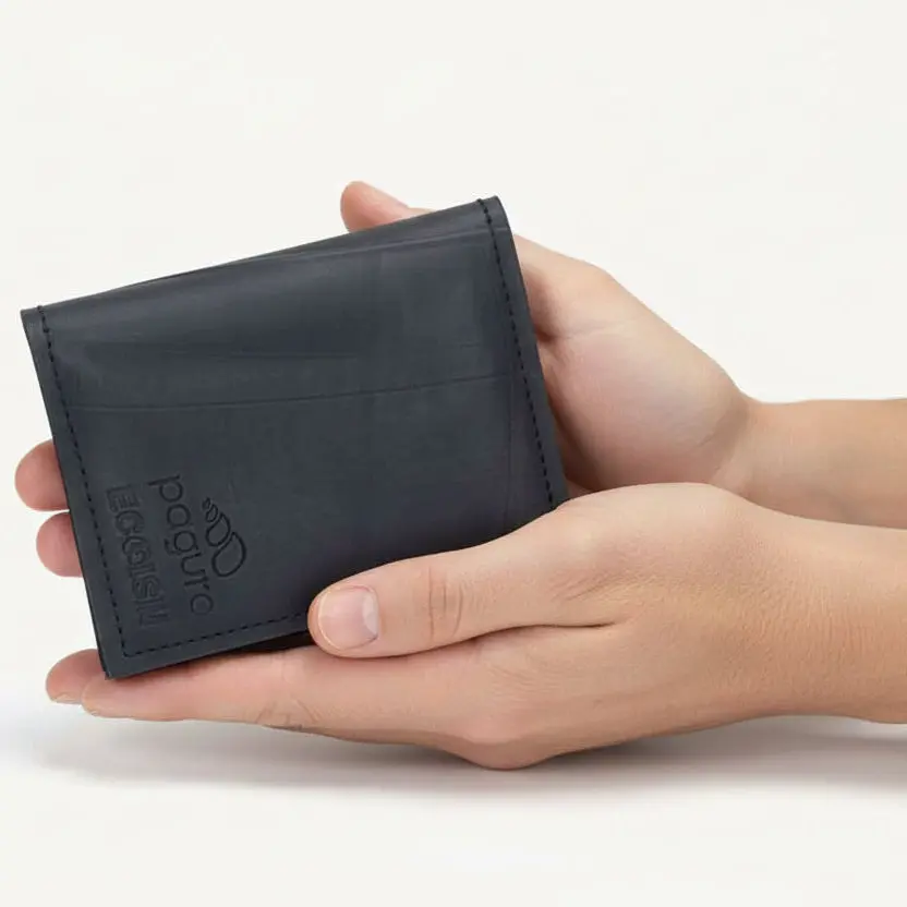 Conrad Vegan Wallet – Upcycled Innertube, Handmade Minimalist