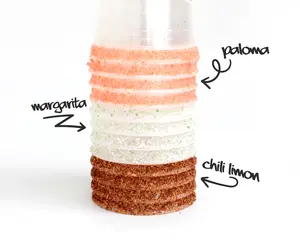 Cocktail Rim Flavored Cups 12-Pack - Perfectly Blended Rim Flavors for Cocktails and Mocktails