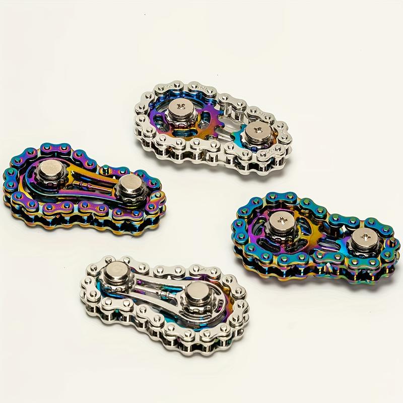 Bicycle Chain Fidget Spinner, Silent Cnc Stainless Steel Gear Desktop Toy, Adult Stress Relief & Focus Tool, Office Decor Art Collection, Stress Relief Gadgets