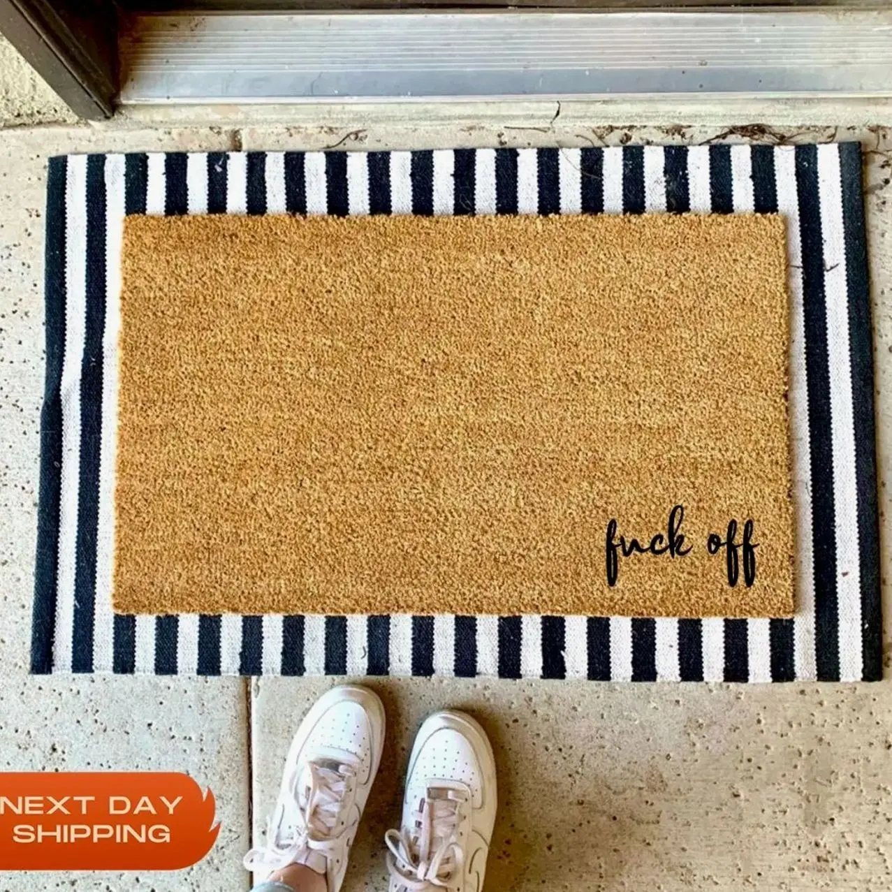 Fuck Off Doormat, Housewarming Gifts, Funny Doormat, Apartment Doormat, Inappropriate Gifts, New Home Decor, Home Doormat, Porch Decor