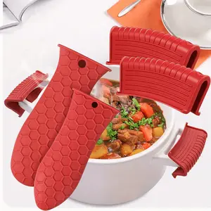 Silicone Hot Handle Holder, Heat Resistant Potholder Cookware Handle Cast Iron Skillets Handles Grip Covers for Cast Iron Skillet