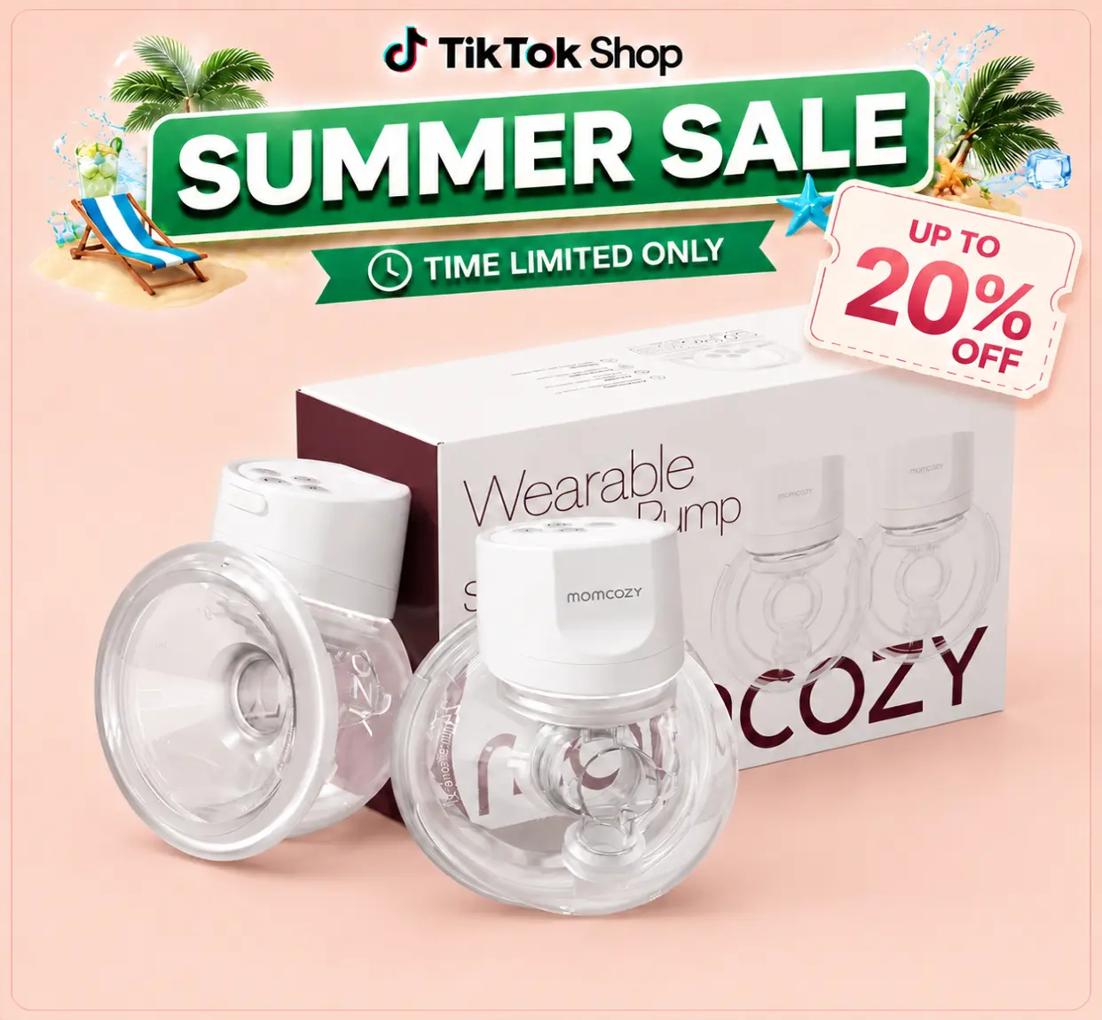 Momcozy   Hands-Free Breast Pump S12 Pro, Wearable & Portable Pump with Soft DoubleFit Flange, 3 Modes | 9 Levels Double Electric Pump, Smart Display, 24mm,A Pumping System