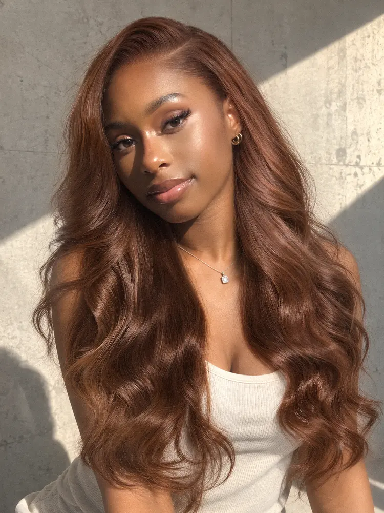 [LIVE]Luvme All-Day Comfort Wig 180% Density Chocolate Brown Loose Wave PartingMax Glueless 7x6 Closure HD Lace Wig Pre-Cut Lace
