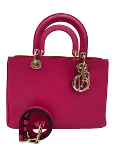 Pre-owned Leather Tote Bags DIOR PINK DIORISSIMO MEDIUM TOTE