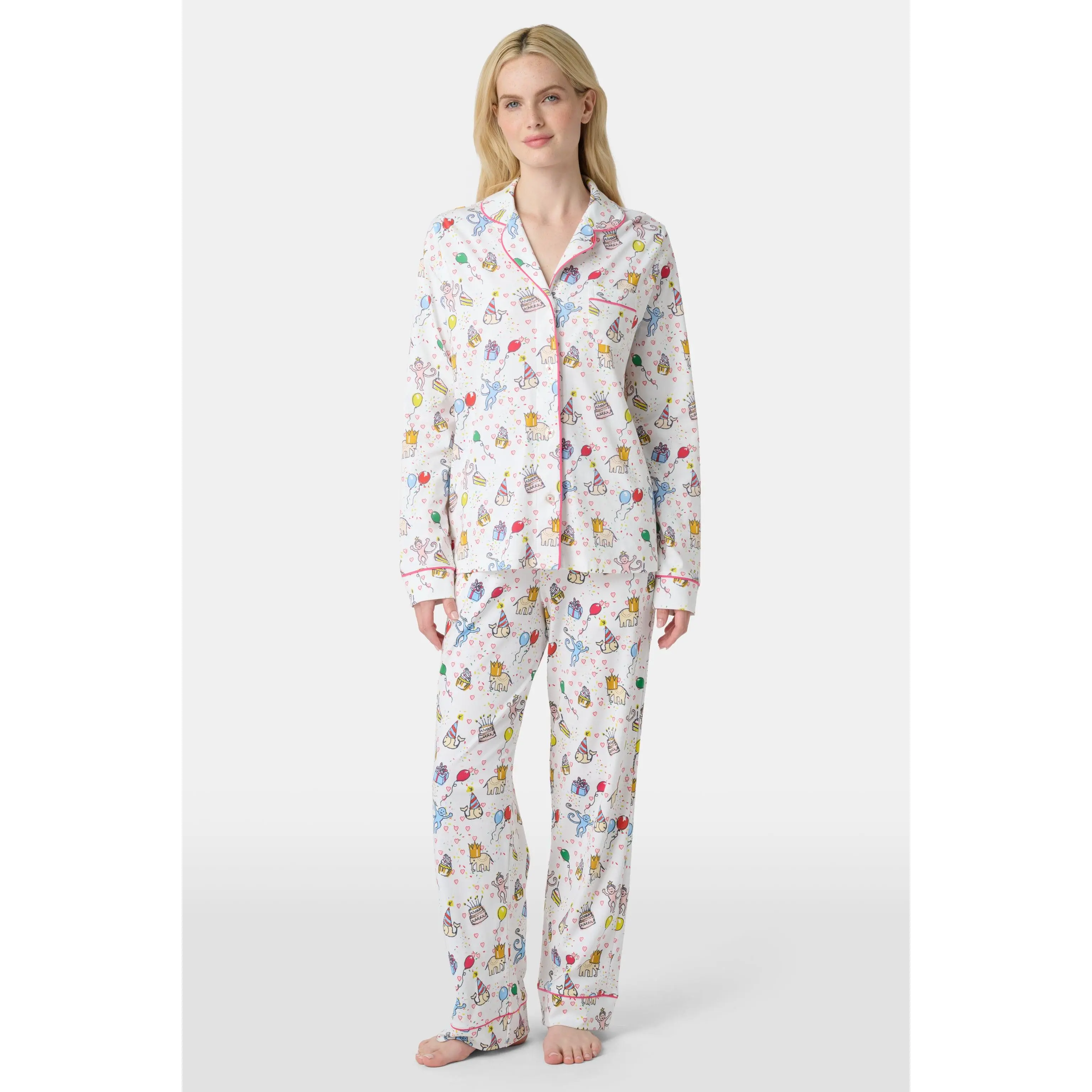 Birthday Bonanza Long Sleeve Polo Pajamas