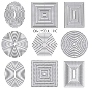 Large Rectangular Base Cutting Dies, High Precision Craft Tool, Durable Metal Design, Ideal for Scrapbooking and Paper Crafts, Scrapbook Materials