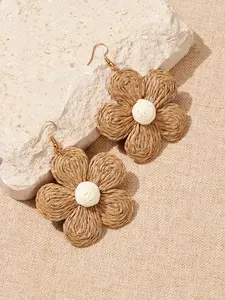 Elegant Braided Flower Drop Earrings, Perfect Gift for Mom & Mother, Ideal Valentine's Day Present, Stylish Jewelry Accessory