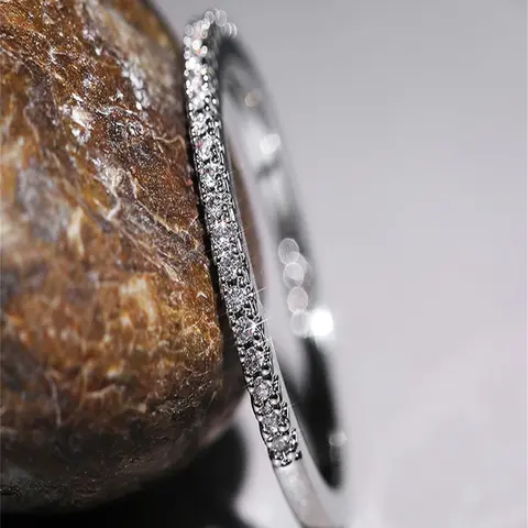 Women's Elegant Rhinestone Decorated Ring, Exquisite Trendy Wedding Promise Rings, Beautiful Rings for Wedding Engagement Party, Bridal Engagement Ring, Anniversary Engagement Ring, Fashionable Jewelry for Women As Gift