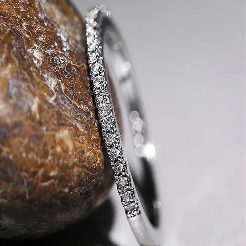 Women's Elegant Rhinestone Decorated Ring, Exquisite Trendy Wedding Promise Rings, Beautiful Rings for Wedding Engagement Party, Bridal Engagement Ring, Anniversary Engagement Ring, Fashionable Jewelry for Women As Gift