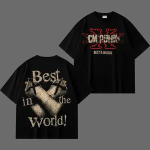 [WWE] CM Punk Best in the World Premium Wrestling T-Shirt 100% Cotton Graphic Tee Straight Edge Superstar Shirt, Chicago Wrestling Icon Tee, Voice of the Voiceless Streetwear, WWE Fan Favorite Unisex Shirt