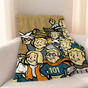 Game Fallout Cool Flannel Blanket - Premium Flannel Material Plush Nap Throw for Living Room Sofa Rug Office Bedroom Home Travel Kids Mother's Day Valentine's Day Birthday Christmas Gift