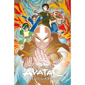 Famous anime  poster.It's perfect for fans of anime. Mastery of the Elements, Avatar. Office Living Room Home Decor. A great gift ideas. No frame.