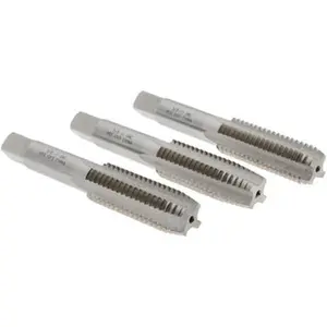 Value Collection 3-Pc Right Hand UNC Threaded Tap Set, 5/8-11 UNC, 4 Flute, High-Speed Steel, Bright Finish, 3-13/16" OAL, MSC-