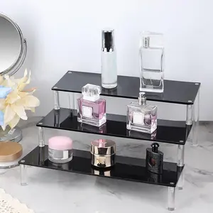 Acrylic Cosmetic Display Stand, 1 Count Multi-layer Cosmetic Storage Rack, Jewelry Storage Rack, Home Organizer for Bedroom Bathroom, Makeup Tool Organizer